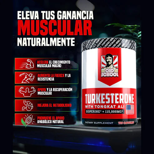 TURKESTERONE CON TONGKAT ALI 120CAPS - ENVÍO GRATIS 💪💯