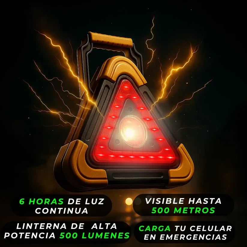 OFERTA 2 X 1: Triángulo de Emergencia Led 3 en 1 | Tu salvavidas nocturno