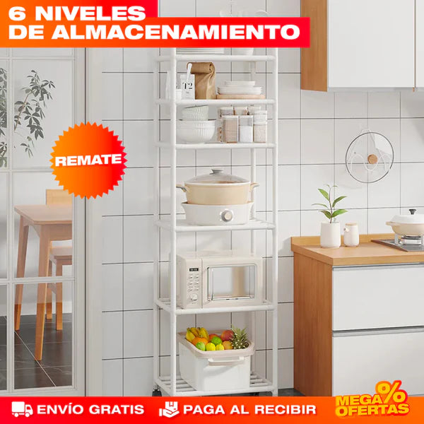 ESTANTE ORGANIZADOR VERTICAL DE 6 NIVELES