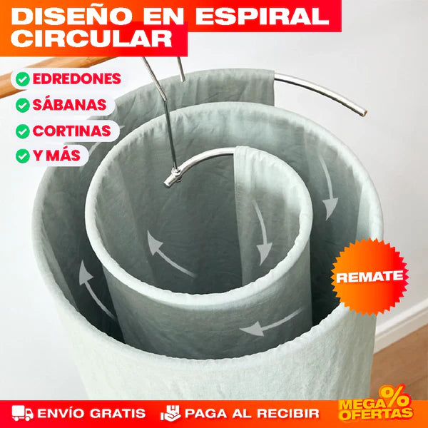 TENDEDERO EN ESPIRAL DE ACERO INOXIDABL