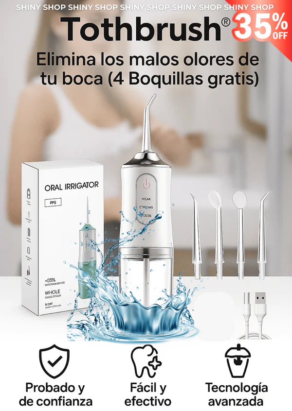 LIMPIADOR DENTAL, IRRIGADOR ORAL RECARGABLE