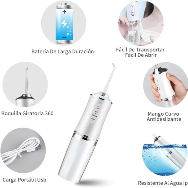 LIMPIADOR DENTAL, IRRIGADOR ORAL RECARGABLE